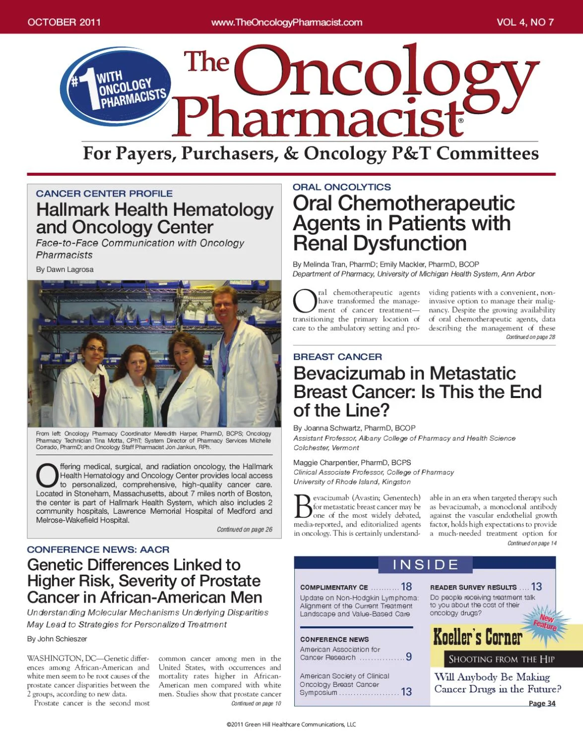 October 2011 Vol 4, No 7